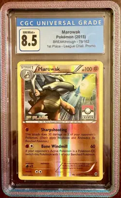 Marowak - (Pokemon League) [1ST Place] 078/162 League Promo CGC Graded 8.5 - Image 1