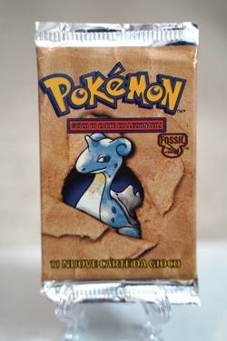 ITALIAN Pokemon WOTC Fossil Unlimited Booster Pack Vintage Sealed TCG Lapras - Image 1