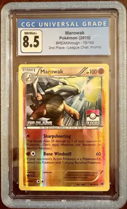 Marowak - (Pokemon League) [2ND Place] 078/162 League Promo CGC Graded 8.5 - Image 1