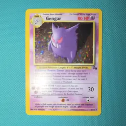 Pokemon Gengar Fossil Holo Rare 5/62 80 HP Stage 2 Unlimited WOTC 1999 - Image 1