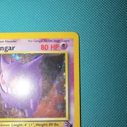 Pokemon Gengar Fossil Holo Rare 5/62 80 HP Stage 2 Unlimited WOTC 1999 - Image 3