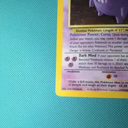 Pokemon Gengar Fossil Holo Rare 5/62 80 HP Stage 2 Unlimited WOTC 1999 - Image 5
