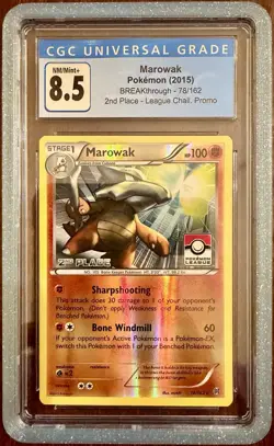 Marowak - (Pokemon League) [2ND Place] 078/162 League Promo CGC Graded 8.5 - Image 1