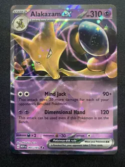 Pokemon TCG Alakazam EX 065/165 Double Rare Holo Card SV 151 NM - Image 1