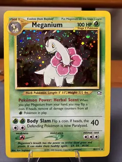 Pokemon TCG Meganium Neo Genesis 10/111 Holo Unlimited Rare - Image 1