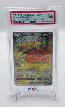 2022 Pokemon Charizard V SWSH260 Full Art Ultra Premium Collection - PSA 9 - Image 1