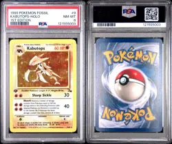 Pokemon Kabutops Holo 1st Edition 9/62 Fossil PSA 8 - Image 2