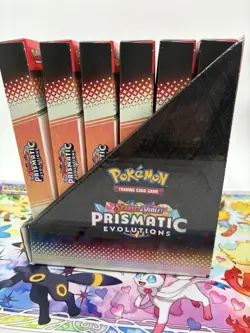 Pokemon Prismatic Evolutions Poster Collection Dollar General 6 Boxes + Display - Image 3