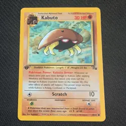 1999 Pokemon Fossil Kabuto #50/62 1st Edition– WOTC Vintage Original - Image 1