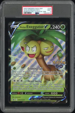 2022 POKEMON SWSH BLACK STAR PROMO JUMBO #225 ALOLAN EXEGGUTOR V PSA 9 - Image 1