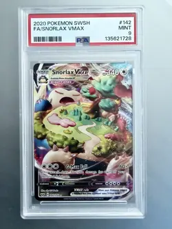 Pokemon TCG Snorlax VMAX 142/202 Sword And Shield Full Art - PSA 9 - Image 1