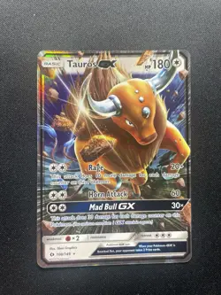 2017 Pokemon SM Sun & Moon Base Set 100/149 Tauros GX - NM - Image 1