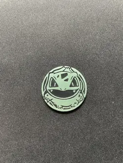 Bulbasaur Pokemon Coin Small 2004 Plastic Token Kanto Starter Green SHINY - Image 1
