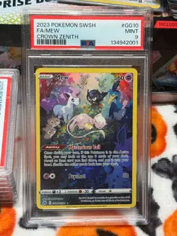 2023 POKEMON SWORD & SHIELD CROWN ZENITH #GG10 FULL ART/MEW PSA 9 - Image 5