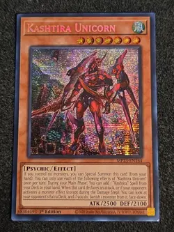 Yu-Gi-Oh TCG #MP23-EN164 Kashtira Unicorn 1st Ed Prismatic Secret Rare NM - Image 1