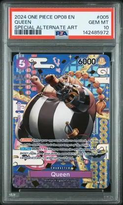 One Piece TCG OP08 Two Legends - Queen SP ST04-005 Alt Art English - PSA 10 - Image 1