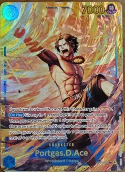 One Piece OP13-119 Portgas D Ace Carrying His Will Secret Rare Foil - Image 1
