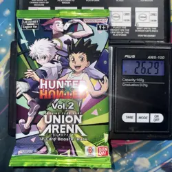 Heavy 26.29g Union Arena Sealed Hunter X Hunter Vol. 2 Booster Pack - Image 1