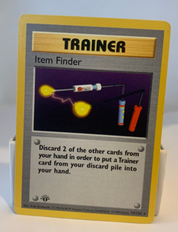 1st Edition Pokemon Card Base Set Item Finder 74/102 Near Mint or above - Image 1