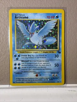 Pokemon TCG Articuno 2/62 Fossil Holographic Rare Card LP Unlimited - Image 1
