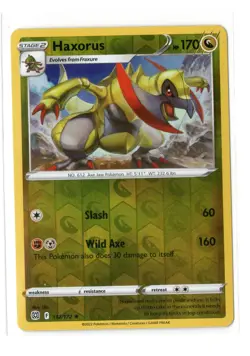 Haxorus 112/172 Rare Reverse Holo Card - Pokemon TCG Swsh09: Brilliant Stars -NM - Image 1