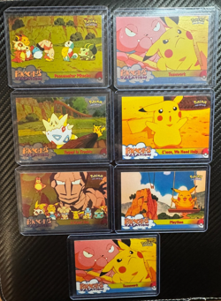 LOT OF 7 Vintage Chrome 1992-1993 Topps Pikachu's Vacation Promo Cards *BTX - Image 1