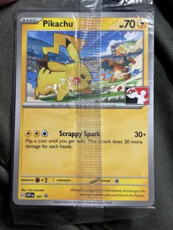 SEALED Pikachu SVP101 Black Star SV Promo Play League Pokemon Card TCG Mint - Image 1