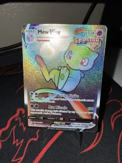 Pokemon Mew VMAX TCG Fusion Strike Secret Rare Holo Card 268/264 Rainbow NM - Image 3