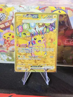 Pikachu EX 247/191 Pokemon Sv08: Surging Sparks Holo Gold Hyper Rare Card ENG NM - Image 1