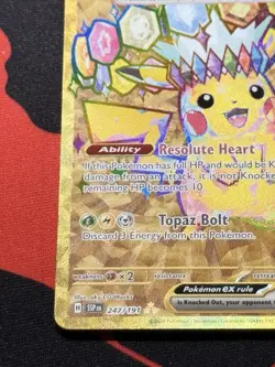 Pikachu EX 247/191 Pokemon Sv08: Surging Sparks Holo Gold Hyper Rare Card ENG NM - Image 5