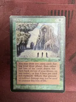 MTG SYLVAN LIBRARY ENGLISH LEGENDS HEAVILY PLAYED - Image 1