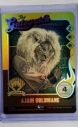 2023 MTG Magic the Gathering SLD Secret Lair Poster Foil #1453 Ajani Goldmane - Image 1