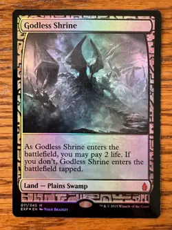 Godless Shrine -Zendikar Expeditions Foil -Magic The Gathering -MTG -Commander - Image 1