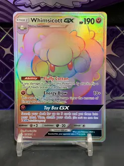 Pokemon TCG Unbroken Bonds - 226/214 Whimsicott GX Secret Rare Rainbow - Image 1