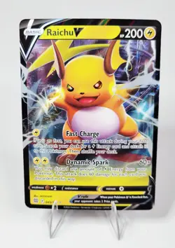 2022 Pokemon TCG - Raichu V 45/172 - SWSH09 Brilliant Stars - Rare Holo NM - Image 1