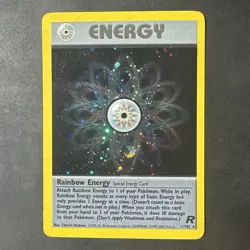 Pokemon Vintage HOLO Rare Rainbow Energy 17/82 Team Rocket WotC - Image 1