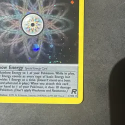 Pokemon Vintage HOLO Rare Rainbow Energy 17/82 Team Rocket WotC - Image 4