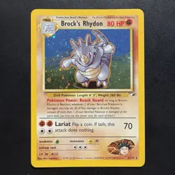 Pokemon Vintage Holo Brock's Rhydon 2/132 Gym Heroes Wotc 2000 - Image 1