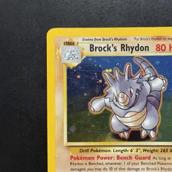 Pokemon Vintage Holo Brock's Rhydon 2/132 Gym Heroes Wotc 2000 - Image 2