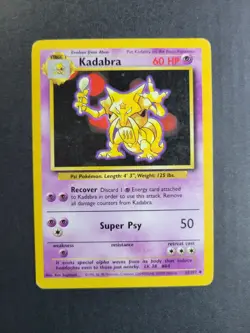 Kadabra 32/102 Pokemon TCG Base Set Unlimited Regular Uncommon MP - Image 2