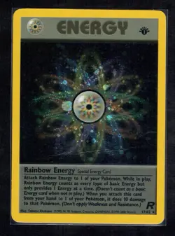 Pokemon TCG Rainbow Energy Team Rocket 1st Edition Holo Rare 17/82 - Image 1