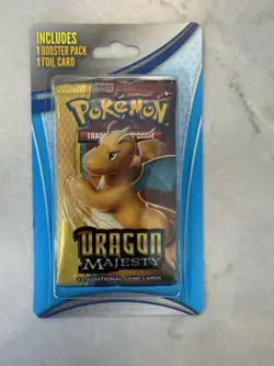 Pokemon Sun & Moon Dragon Majesty Booster Pack (Dragonite Art) Factory Sealed - Image 1