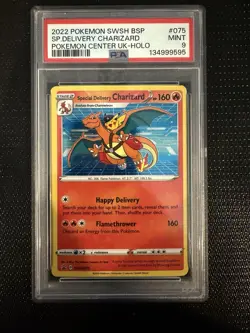 2022 Pokemon SWSH Black Star Promo #075 Special Delivery Charizard PSA 9 - Image 1
