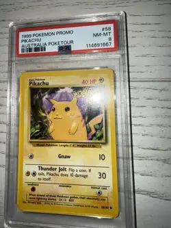 1999 Pokemon Promo #58 Pikachu – Australia PokeTour – PSA 8 (NM-MT) - Image 3