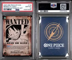 Monkey D. Luffy PSA 10 English One Piece OP13-118 Wanted Poster 2025 SP Alt Art - Image 3