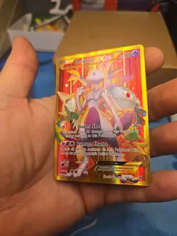 Pokemon Mewtwo EX TCG Full Art Holo Rare Card Breakthrough-Secret 164/162 - Image 4