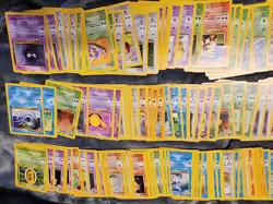 200+ Vintage Pokemon Card Lot - WotC Base Set Jungle Fossil - Charmander Eevee - Image 3