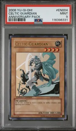 2008 YAP1 EN004 Celtic Guardian Ultra Rare Yu-Gi-Oh! Card PSA 9 - Image 1