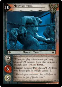 LOTR TCG HUNTERS Mountain Troll 15R112 NM/M a Top Shelf Card - Image 1