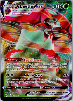 Orbeetle VMAX 021/185 2020 Vivid Voltage Pokemon Card Ultra Rare Holo - Nm - Image 1